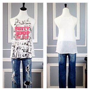 Betty Boop Fan Club Graphic Sleeveless Top Size Large